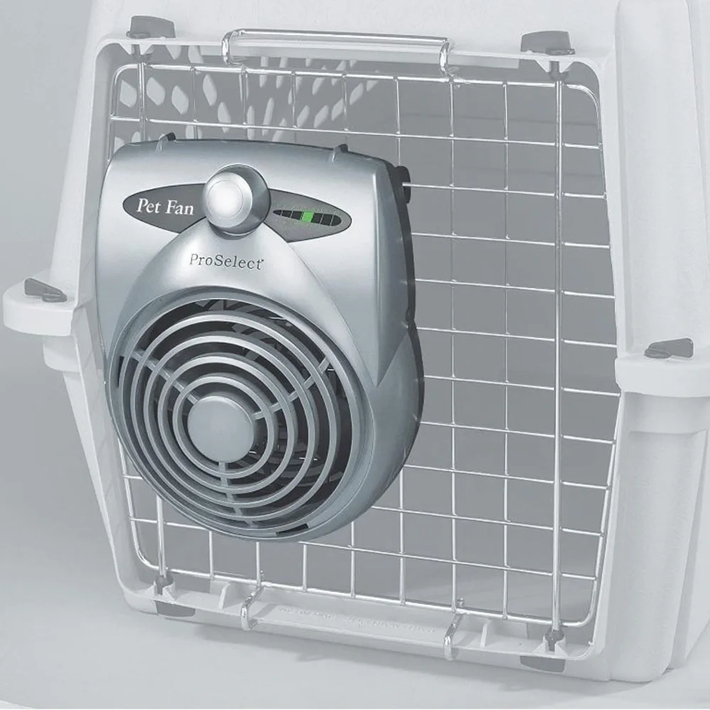 Pro Select Silver Quiet Battery Cool Pup Crate Fan